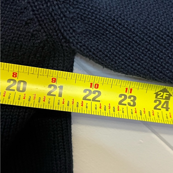 L.L.Bean men's cotton knit cardigan sweater Navy Blue Size M - Picture 4 of 5